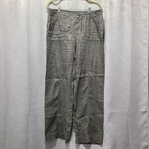 INC International Concepts‎ Linen Wide Leg Drawstring Pants Size 10